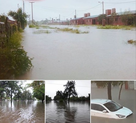 Inundaciones y cortes de luz en S enz Pe a debido a las intensas